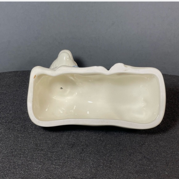 Vintage Leno poppies on blue butter Dish - Picture 8 of 12